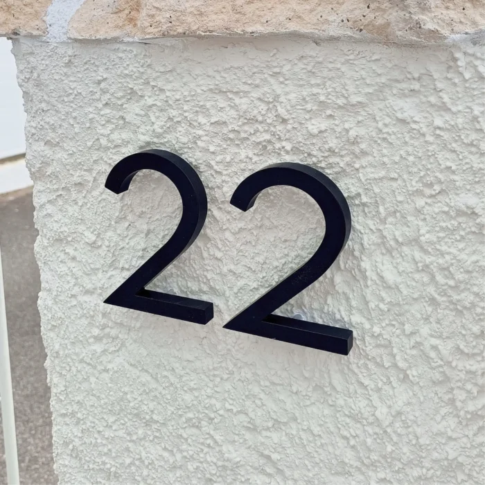 Número de casa negro 10 cm - números pequeños negro mate - números de casa negros