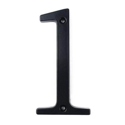 Merum Husnummer sort 10 cm - husnummer 1