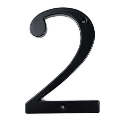 Merum Husnummer sort 10 cm - husnummer 2