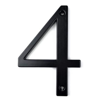 Merum Husnummer sort 10 cm - husnummer 4