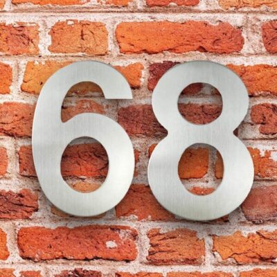 Husnummer Sølv 20 cm - Rustfrit stål