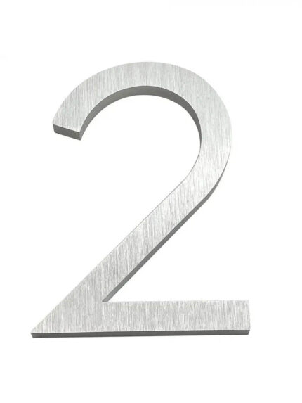 Numéro de maison Kemp Argent 15 cm - numéro de maison 2