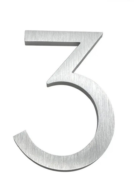 Numéro de maison Kemp Argent 15 cm - numéro de maison 3