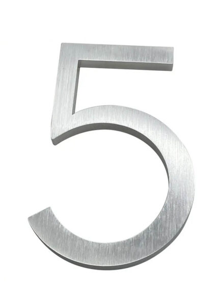 Numéro de maison Kemp Argent 15 cm - numéro de maison 5