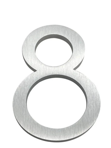 Numéro de maison Kemp Argent 15 cm - numéro de maison 8