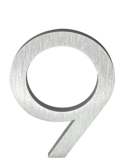 Numéro de maison Kemp Argent 15 cm - numéro de maison 9