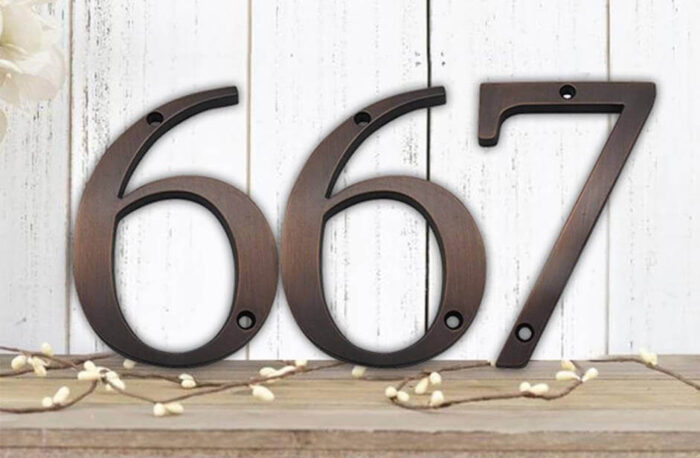 Huisnummer Brons 10 cm