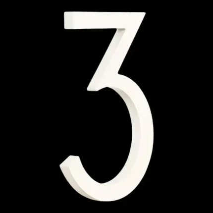 Numéros de maison blanc - numéro de maison blanc - numéro 3
